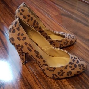 Leopard print high heels